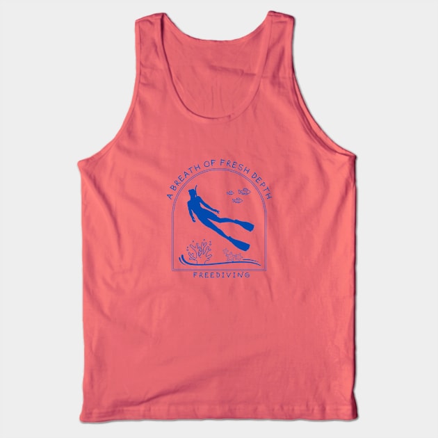 A Breath of Fresh Depth - Freediving | Freediver | Ocean lover | Diver | Apnea Tank Top by Punderful Adventures